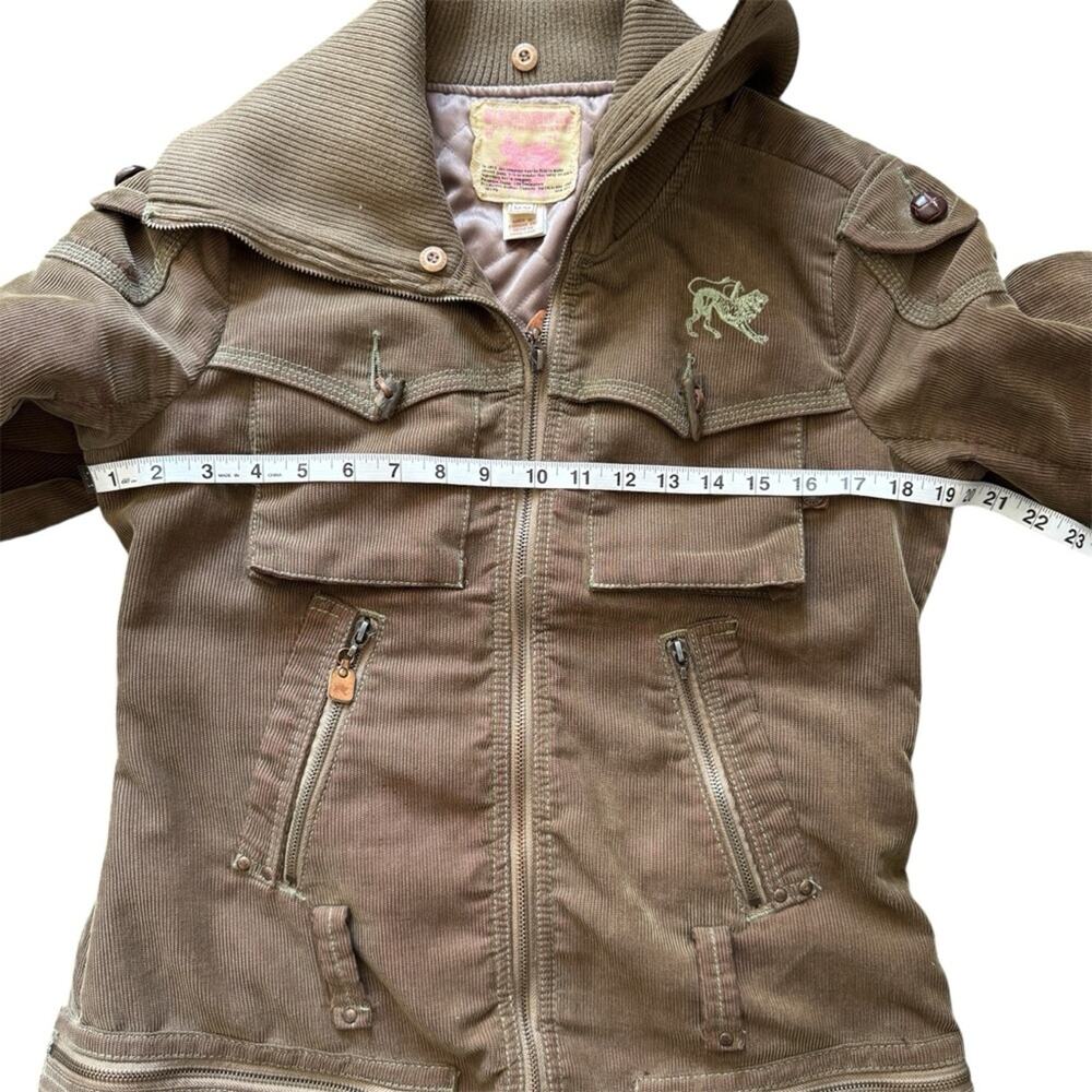 Vintage Men’s Parasuco Jeans Legend Brown Cord Utility Jacket Multi Pockets M - Picture 15 of 16